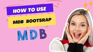 How to use MDB bootsrap in React js