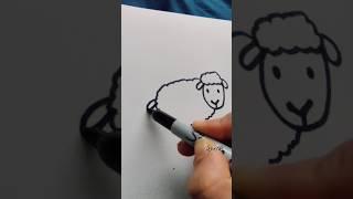 sheep drawing #funny #viral #video #shorts #animals#day66