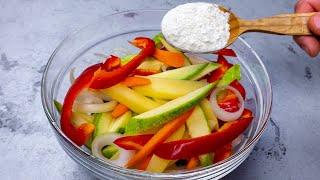 An appetizer made of crunchy vegetables with starch! Like in the restaurant