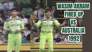 Wasim Akram All Fired Up at Perth | Pakistan vs Australia | 1992 Cricket World Cup |