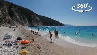 Myrtos Beach, Kefalonia, Greece - 360° VR Tourism