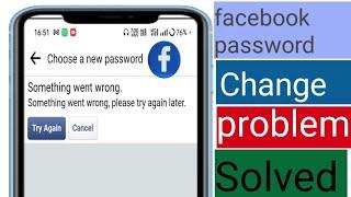 Facebook Fix something went wrong. Try again Password Problem Solve
