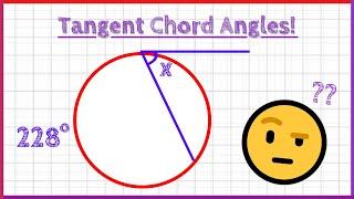 Tangent Chord Angles! (theorem AND examples)