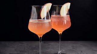 Alkoholfreier Cocktail - mit Pfirsich | Peach Spritz | Pfirsich Sirup selber machen