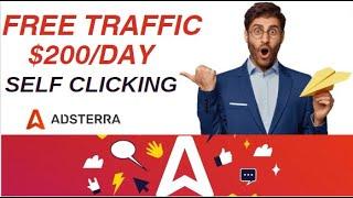 Adsterra self clicking trick best Free Traffic source (2024)