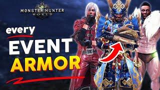 EVERY EVENT ARMOR in Monster Hunter World & Iceborne | MHW Guide 2024