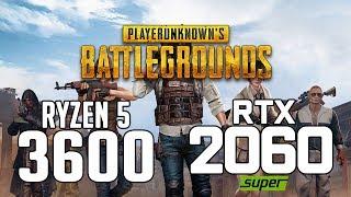 PUBG on Ryzen 5 3600 + RTX 2060 SUPER 1080p,1440p benchmarks!