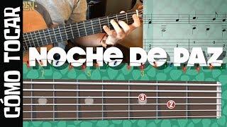 Cómo tocar Noche de paz (silent night) (Tab,partitura,guitarra virtual) tutorial Guitarbn