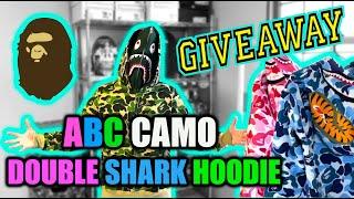 Bape ABC Camo DOUBLE Shark Hoodie Review + Another GIVEAWAY!!!