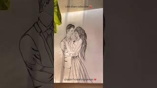 Couple sketch | couple art |    #couple #youtube #art #shorts