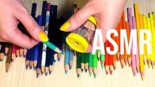 ASMR Sorting and Sharpening Colored Pencils - No Talking