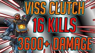 16 Kills 3,600+ Damage Viss Clutches End Game - Apex Legends!