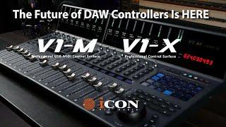 iCON Pro Audio V1-M DAW Controller and V1-X DAW Control Expander