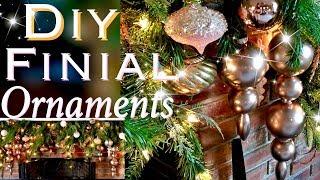 How to Make FINIAL Ornaments | DIY Rose Gold Christmas Decor | Day 10: 25 Days of Christmas