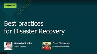 Best practices for Disaster Recovery with Veeam