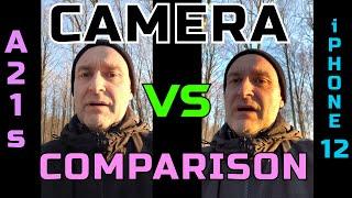 Samsung A21s Vs iPhone 12 camera comparison