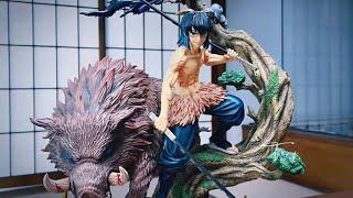 TNT Studio - Demon Slayer Hashibira Inosuke resin statue unboxing video