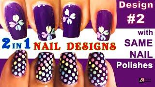 How to do Drag marble Nail Art & Dotticure Tutorial #2 | 2 in 1 Nail Art Series 