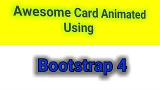 bootstrap card hover effects  || boostrap card || Hover Effect Boosatrap-4 || I Want To Learn