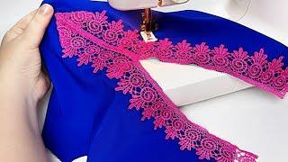 V-Neck Sewing Tips & Tricks. 3 best lace ideas!