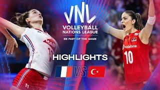 FRA vs. TUR - Highlights | Week 1 | Women's VNL 2024