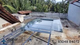 Automatic Retractable Sliding Glass Roof installed at Alappuzha |  Sliding Glass Roof 8304884072