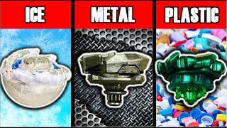 Beyblades Made FULLY Out of Different ELEMENTS!!