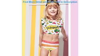 Review Toddler Girls Princess Swimsuit 2020 Summer Kids Ruffles Sleeve Unicorns Sunflower Swimming