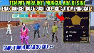 CARA MENDAPATKAN MUSUH BOT FREE FIRE TERBARUDISINI LOKASI BOT PADA NGUMPUL  KD SQUAD AUTO 10!