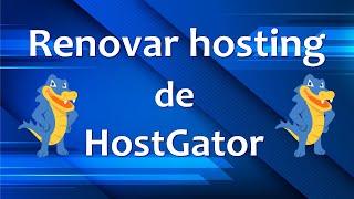 renovar hosting de HostGator