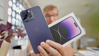 Schönstes iPhone aller Zeiten: Violettes iPhone 14 Pro (Dunkellila) ausgepackt und angeschaut