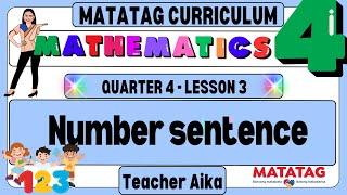 MATATAG MATH 4 Grade 4 Quarter 4 Lesson 3 Number sentence