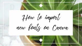 How to import new fonts on Canva