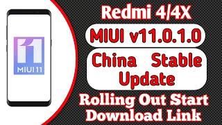 Redmi 4/4x MIUI 11.0.1.0 China Stable Update Rolling Out Start | Download Now