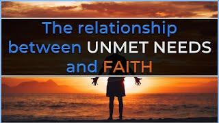 The relationship between UNMET NEEDS and FAITH