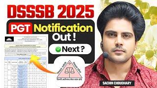 DSSSB PGT NOTIFICATION OUT by Sachin choudhary live 8pm