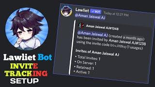 Lawliet Bot setup | Best Invite Tracker Bot Setup Discord 2022 ( 4 CLICK EASY SETUP)