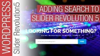 How To Add a Search Function to Slider Revolution 5 Slider