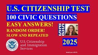 New 2025 100 Civics Questions and Answers U S  Citizenship Test Practice Exam Ciudadania Americana