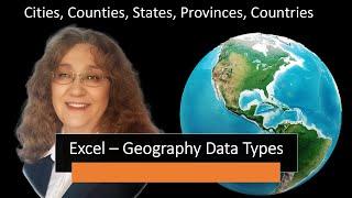 How to use Geography Data Type in Excel