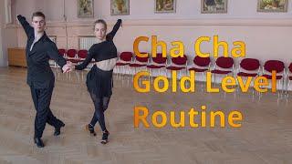 Cha Cha Gold Level Choreography | Natural Top, Check with Ronde Chasse