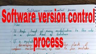 Software version control process|Software version control in software engineering