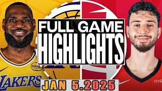 Los Angeles Lakers Vs Houston Rockets  Full Game Highlights Jan 5,2025 NBA Season 2024-25