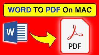 How To Save A Word Document as a PDF on MAC