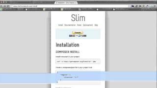 PHP Composer Tutorial - Install and use with Slim Micro Framework