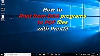 How to Print from DOS programs to PDF files