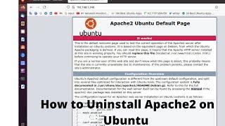 How to uninstall Apache2 on Ubuntu