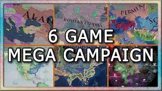 6 Game Mega Campaign - Imperator to CK3 to EU4 to Vic3 to Hoi4 to Stellaris - 3388 years!