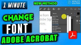 How to change font in adobe acrobat 2024