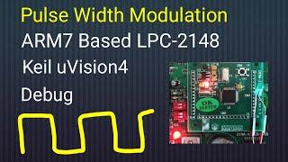 Embedded C program to implement PWM using LPC-2148.